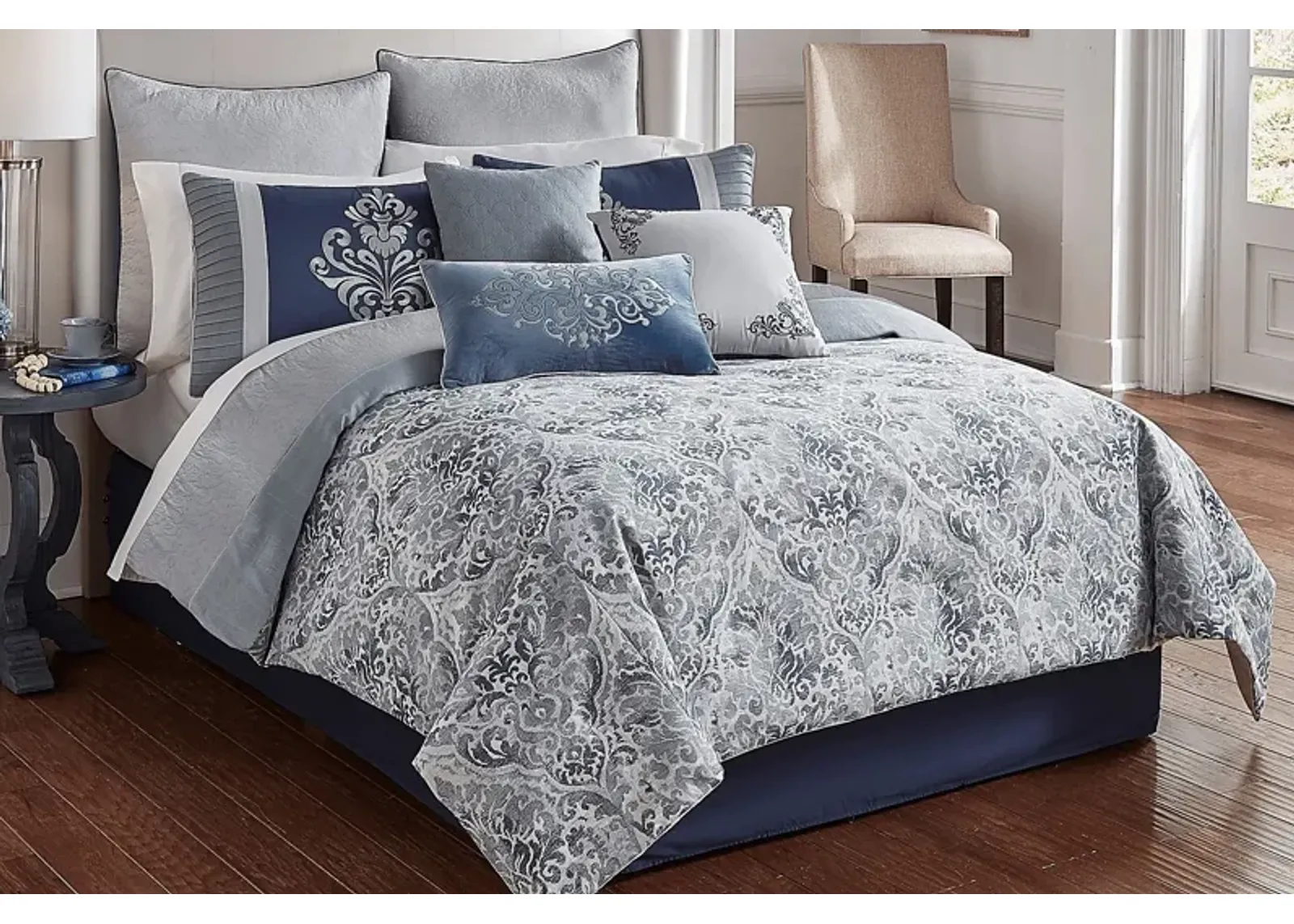 Asilomar Blue King 10 Pc King Comforter Set