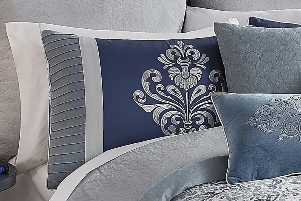 Asilomar Blue 9 Pc Queen Comforter Set
