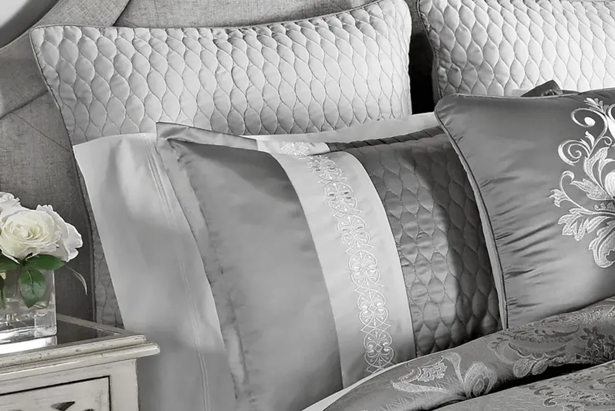 Anseor Gray 12 Pc Queen Comforter Set