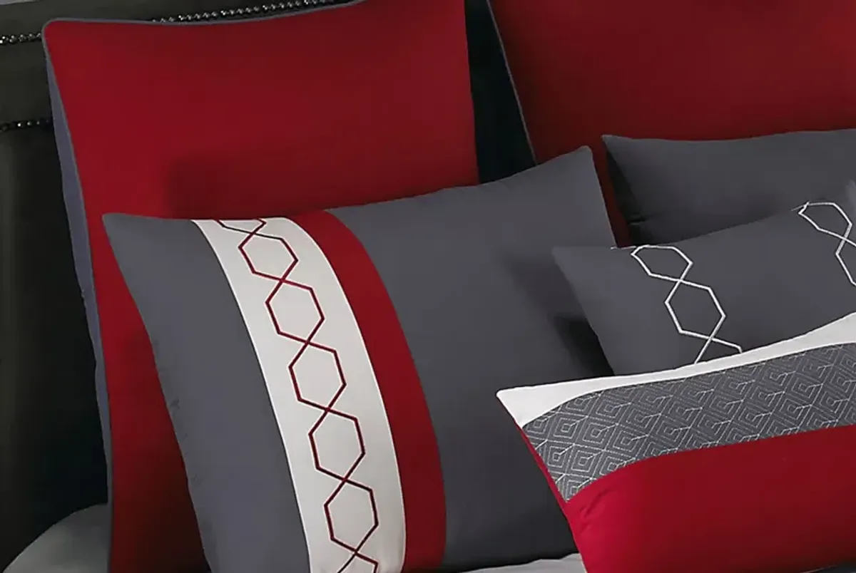 Bugshotte Red 8 Pc King Comforter Set