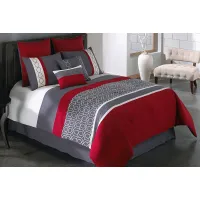 Bugshotte Red 8 Pc King Comforter Set