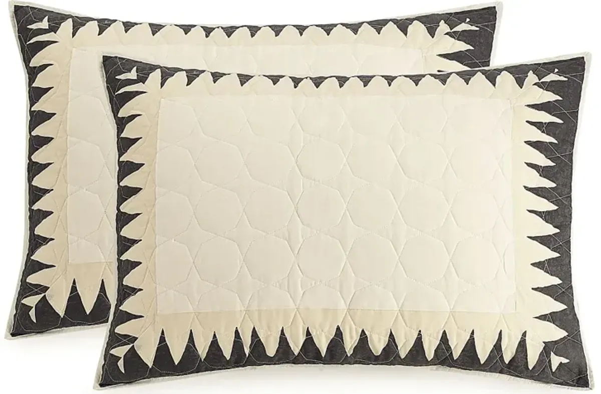 Edmarie Cream Full/Queen 3 Pc Quilt Set