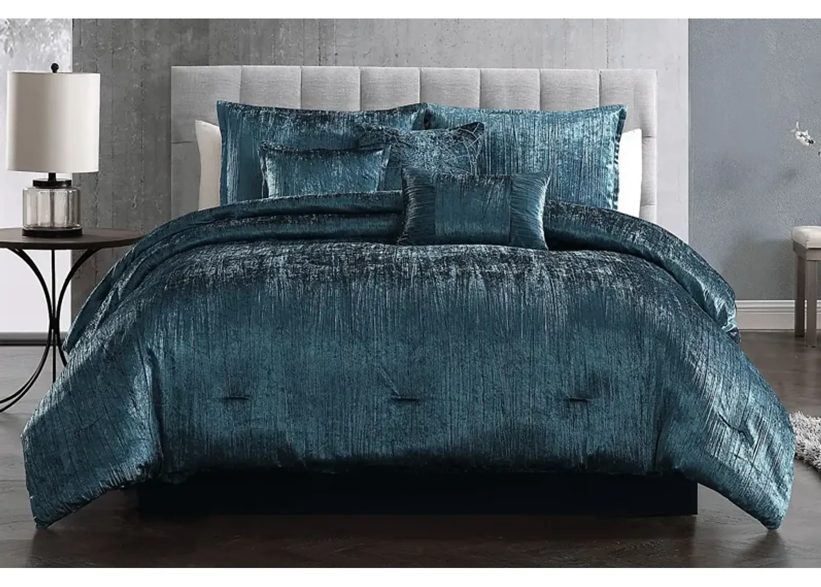 Cliffland Blue 7 Pc King Comforter Set