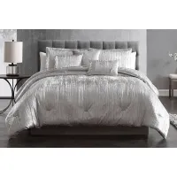 Cliffland Silver 7 Pc King Comforter Set