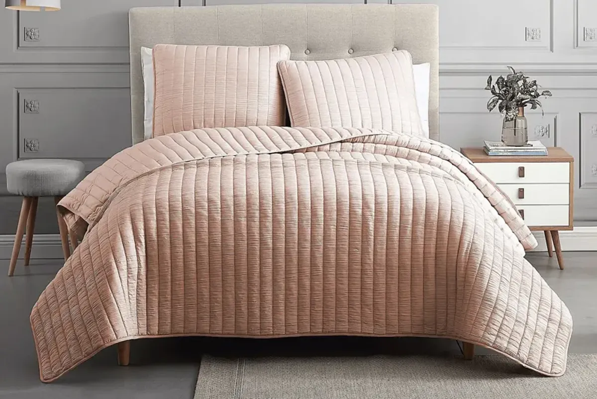 Corvair Blush 3 Pc King Coverlet Set