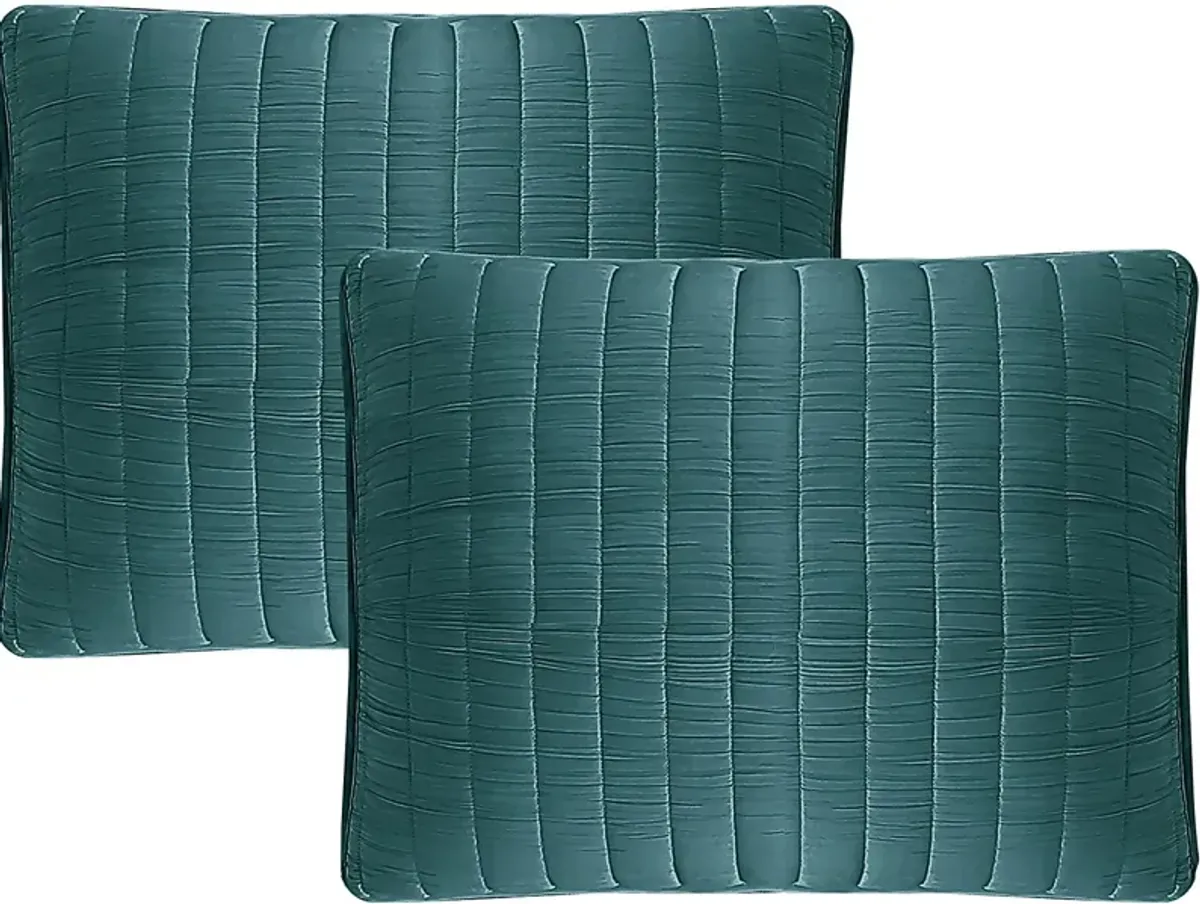 Corvair Teal 3 Pc Queen Coverlet Set