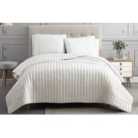 Corvair Ivory 3 Pc Queen Coverlet Set