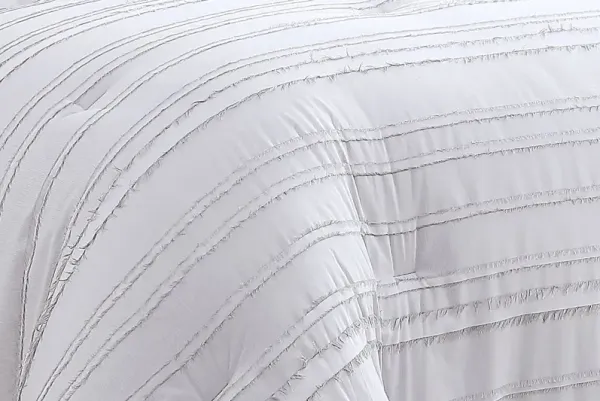 Cosgrave White Gray 6 Pc King Comforter Set