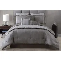 Damuth Gray 10 Pc Queen Comforter Set
