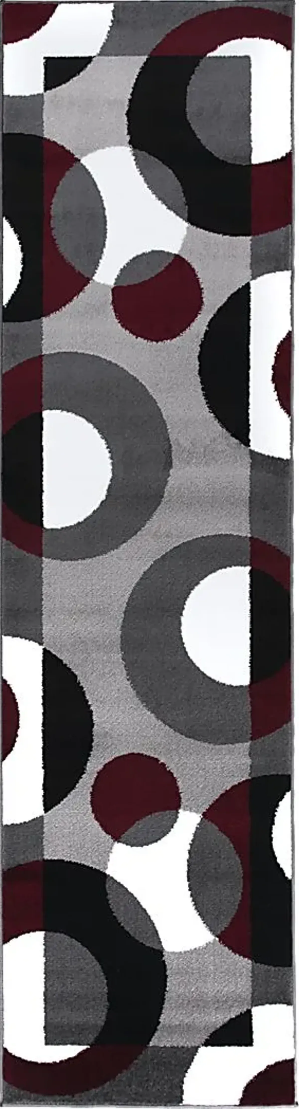 Ailana Burgundy 2' x 7'2 Runner Rug