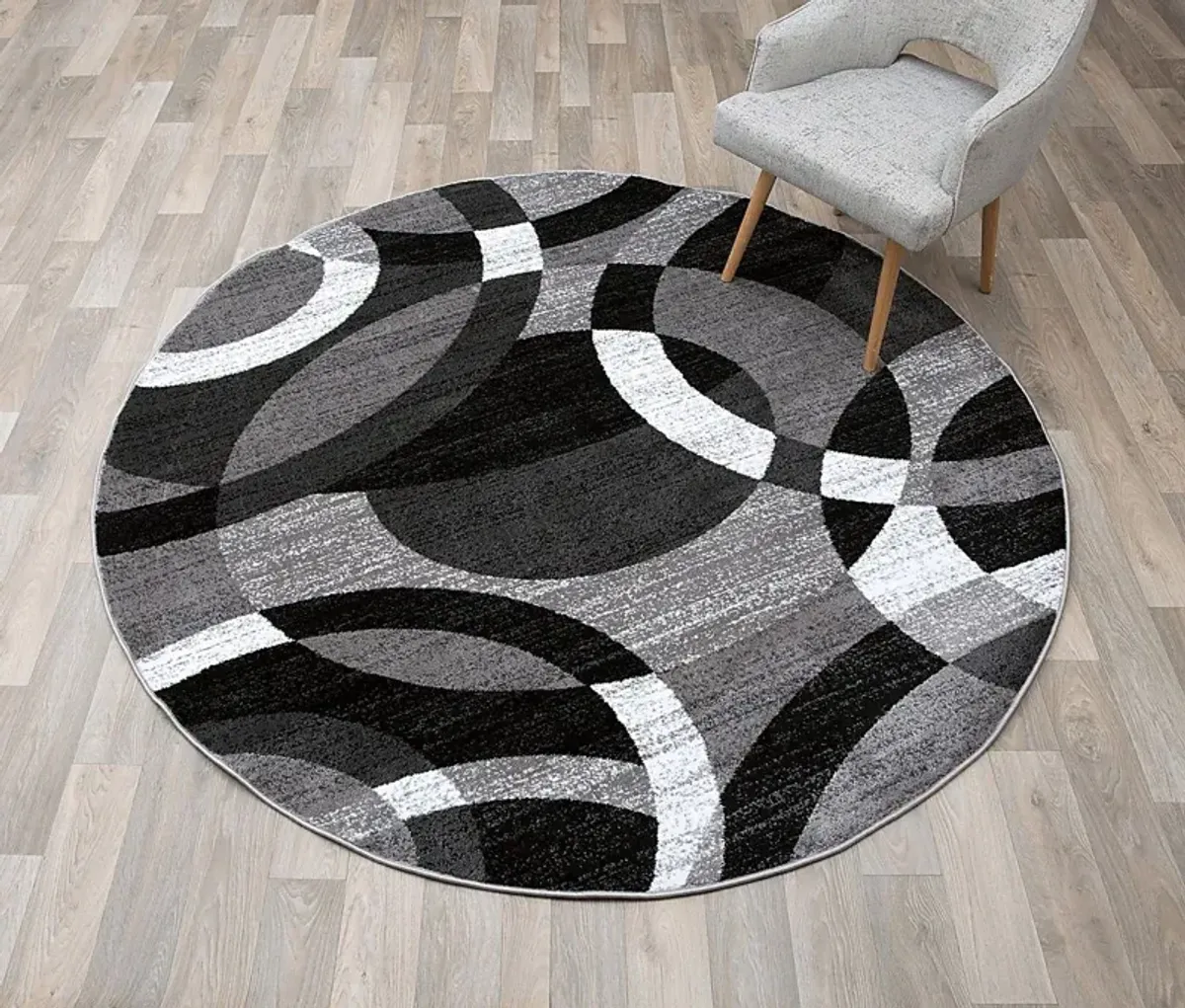 Grantley Gray 6'6 Round Rug