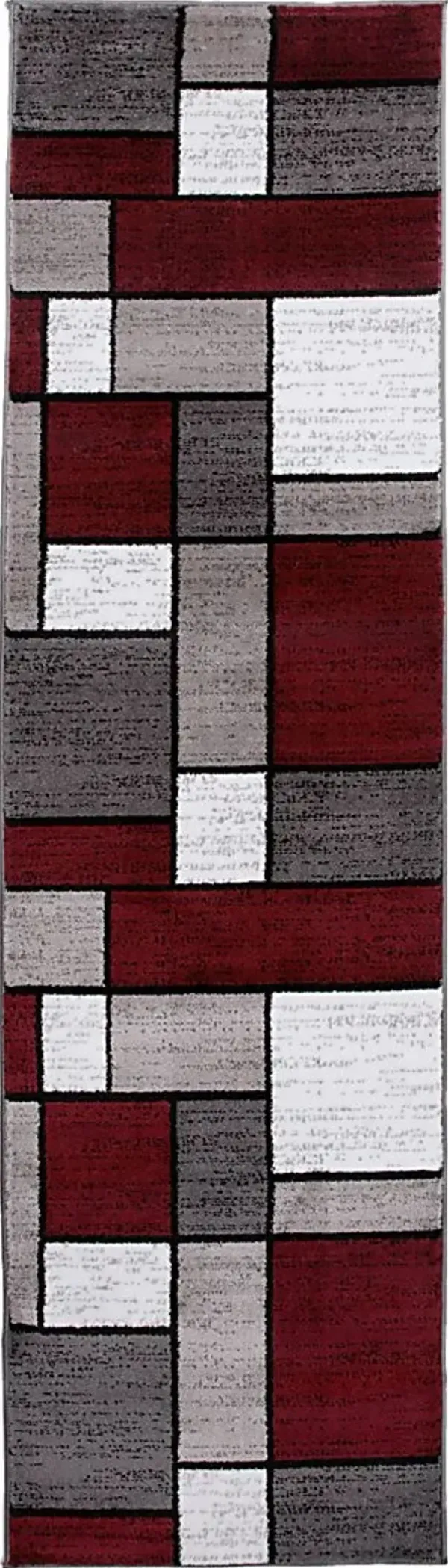 Kylan Red 2' x 7'2 Runner Rug