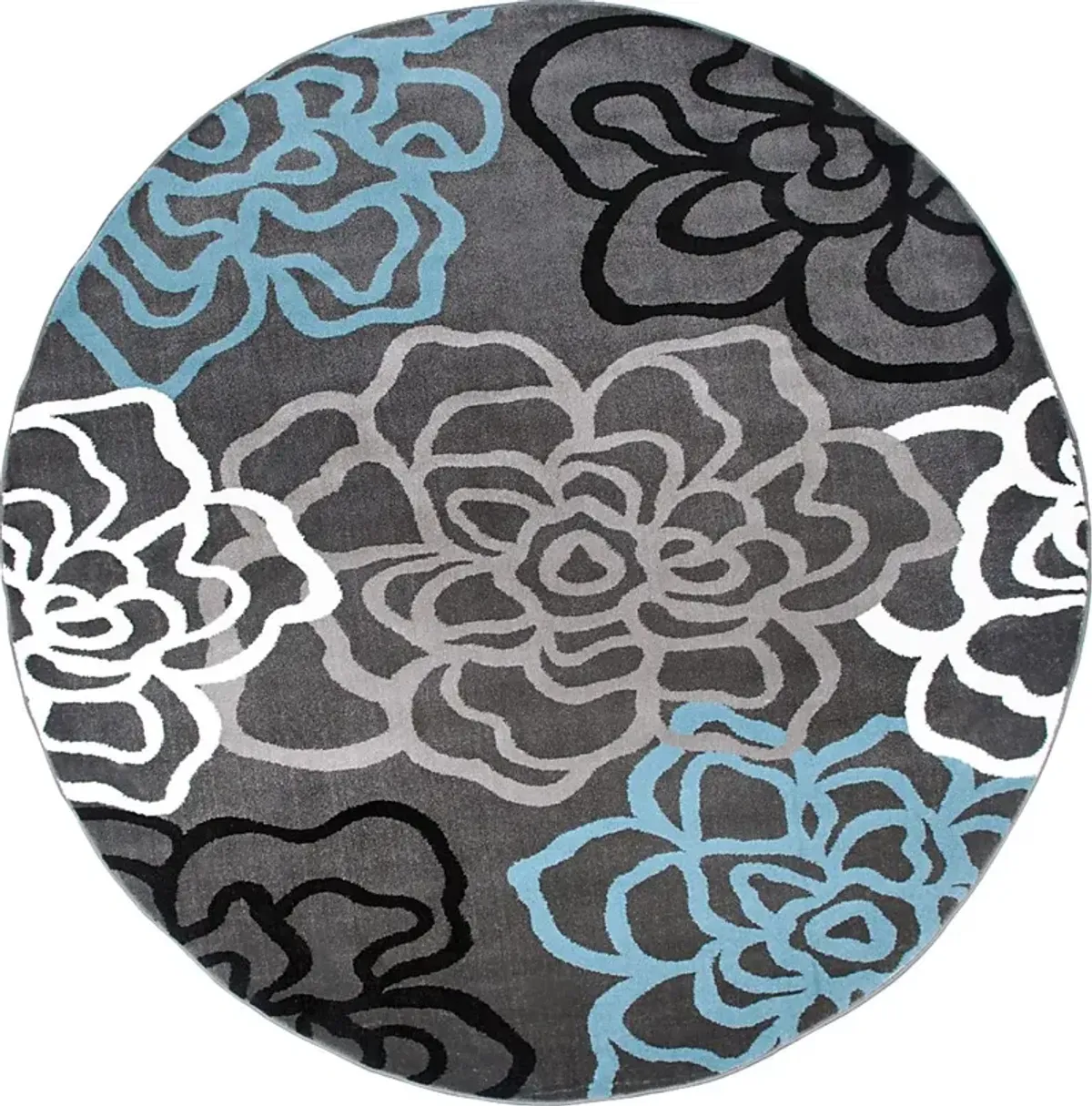 Mangal Dark Gray 6'6 Round Rug