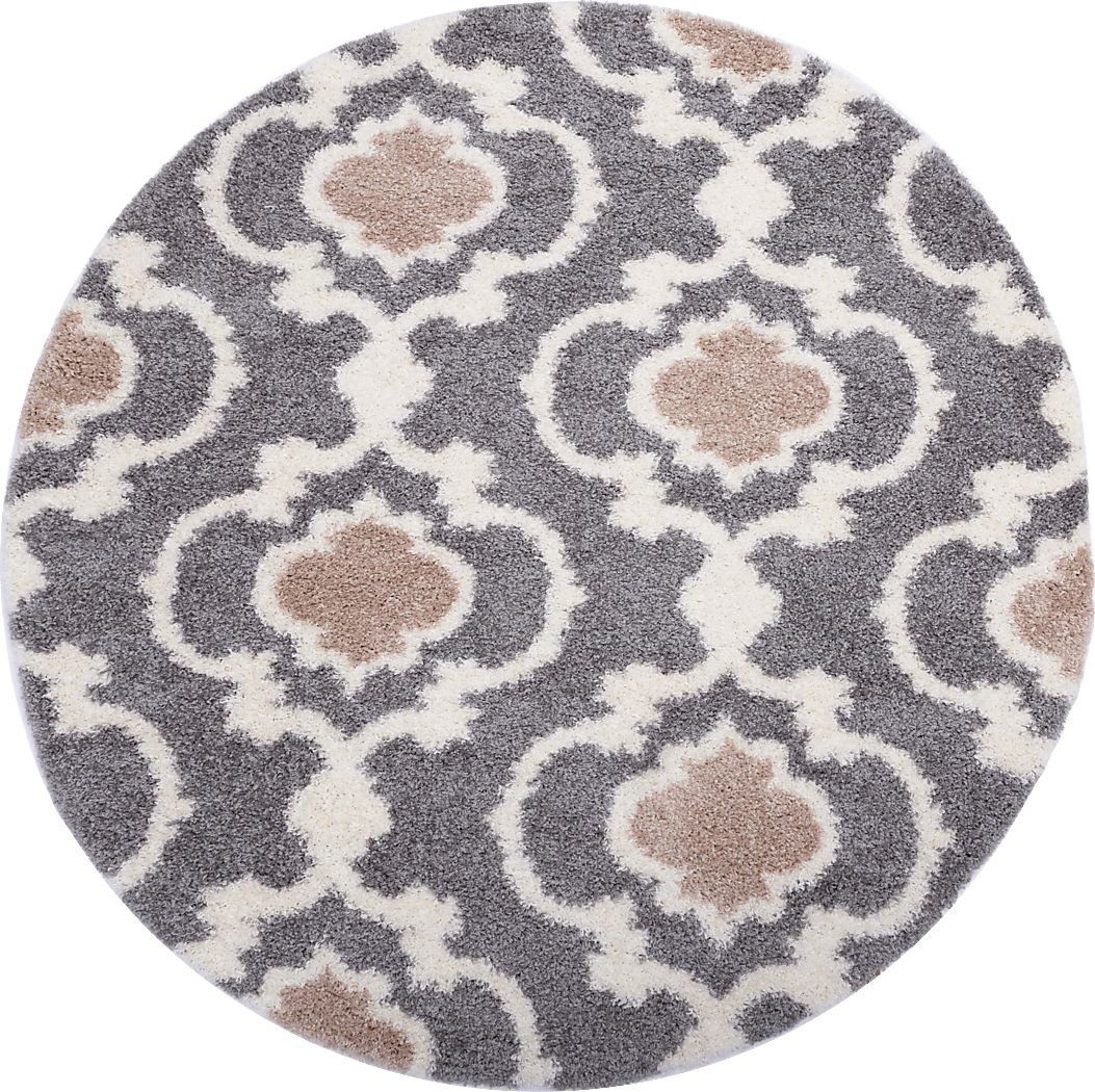 Irenee Gray 6'6 Round Rug