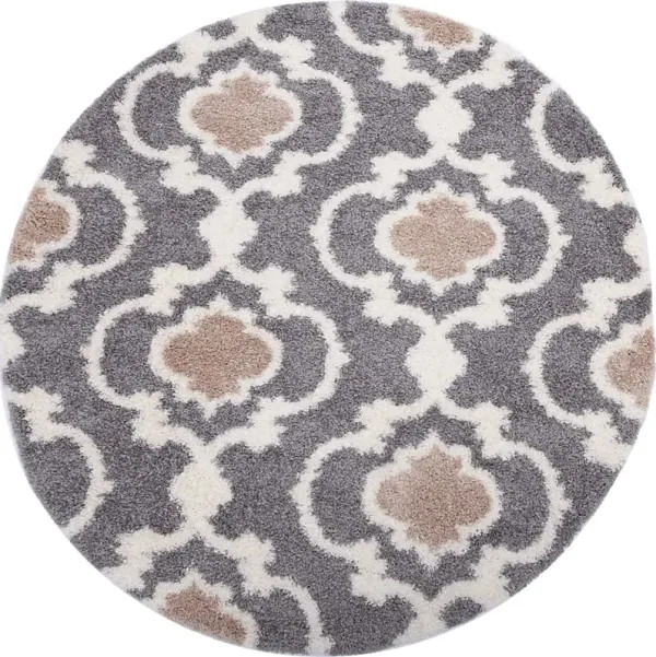 Irenee Gray 6'6 Round Rug