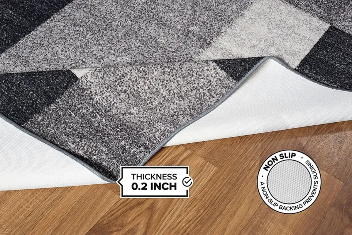 Damalis Gray 2' x 7' Runner Rug