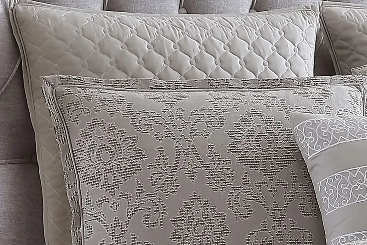 Defremeny Beige 9 Pc Queen Comforter Set