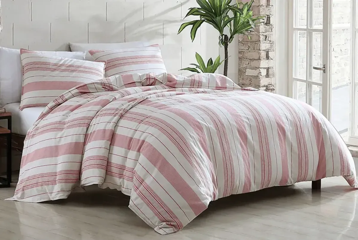 Wallington Ivory Red 3 Pc King Comforter Set