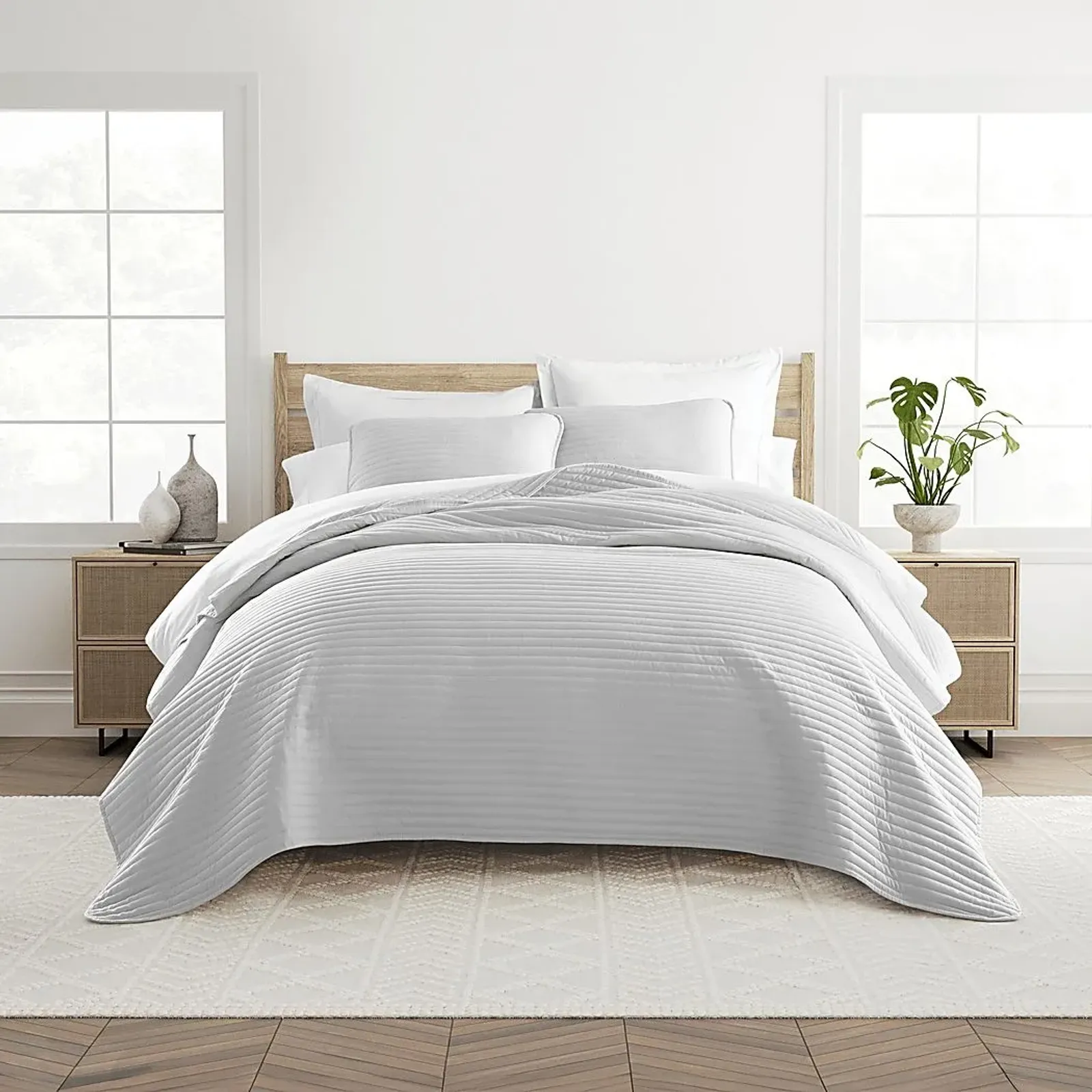 Honeybell Gray 2 Pc Twin Quilt Set