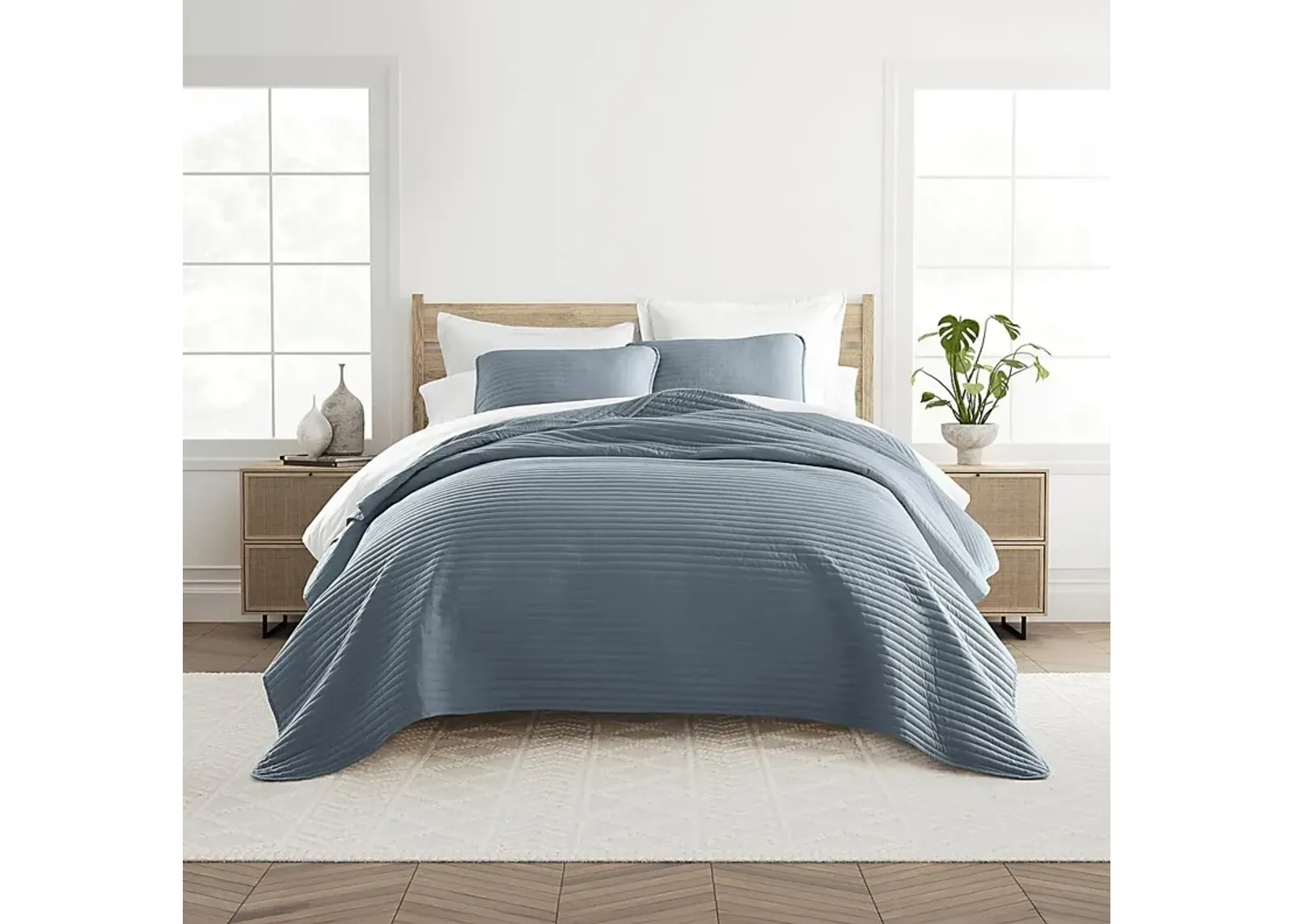 Honeybell Blue 2 Pc Twin Quilt Set