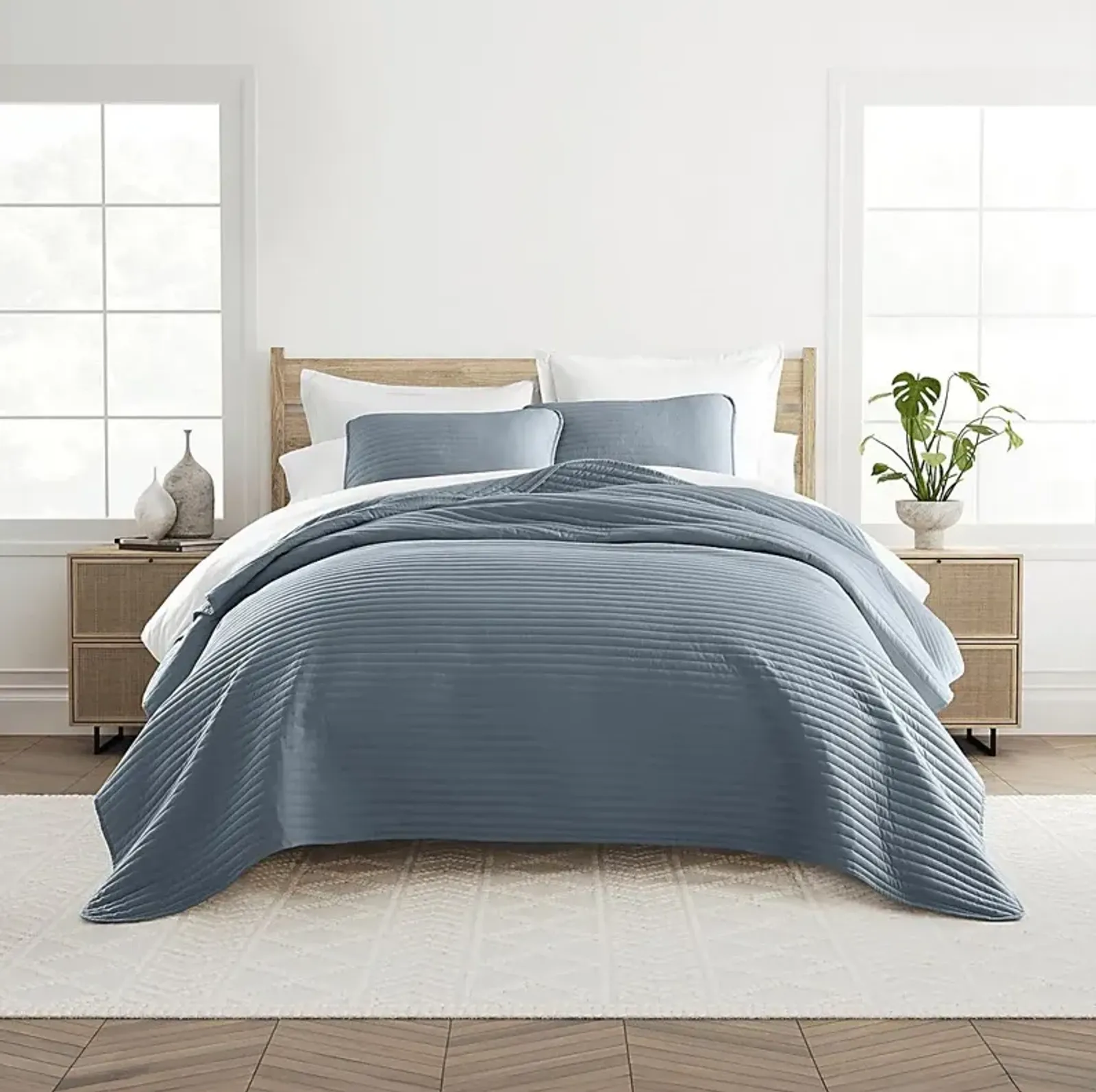 Honeybell Blue 2 Pc Twin Quilt Set