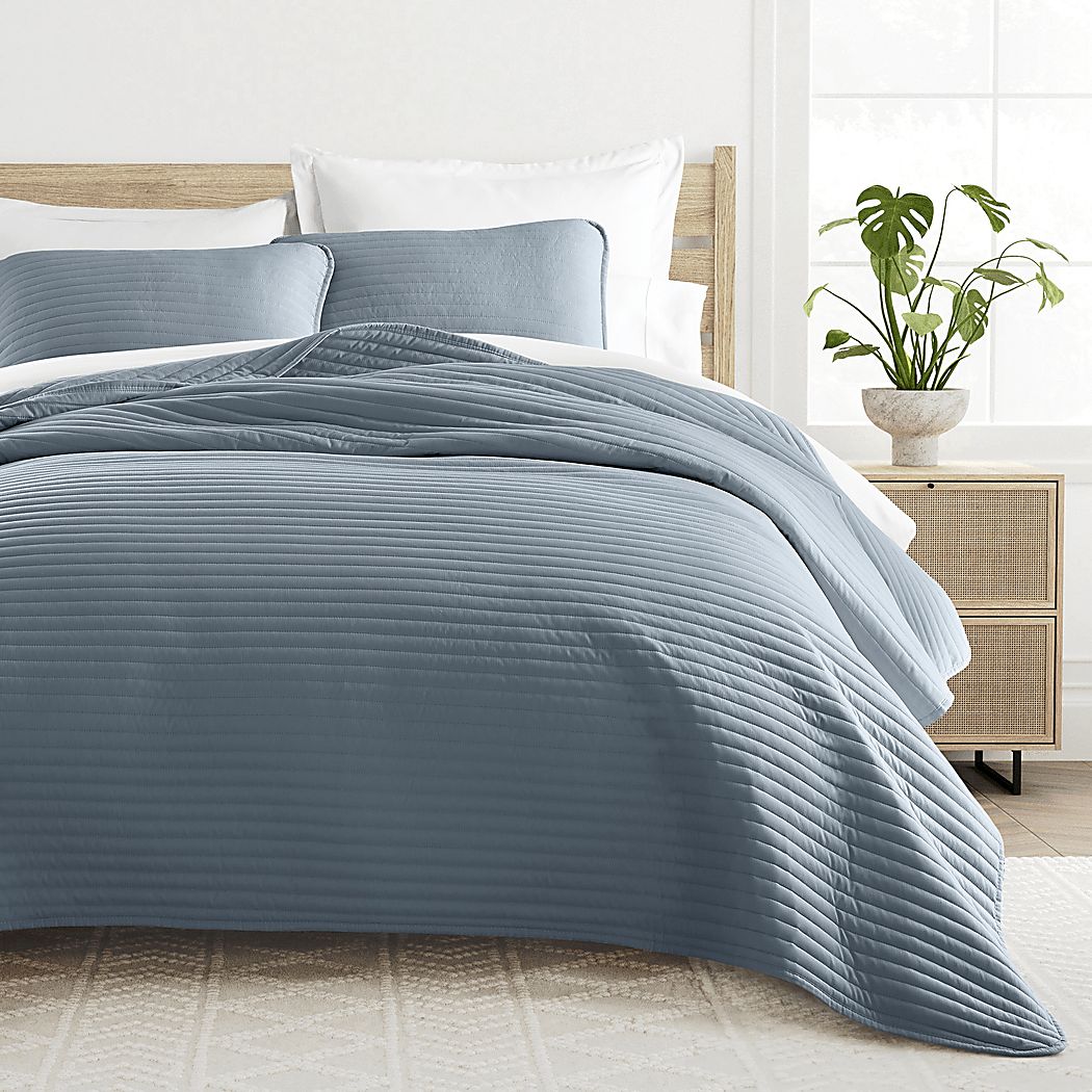 Honeybell Blue 3 Pc King Quilt Set