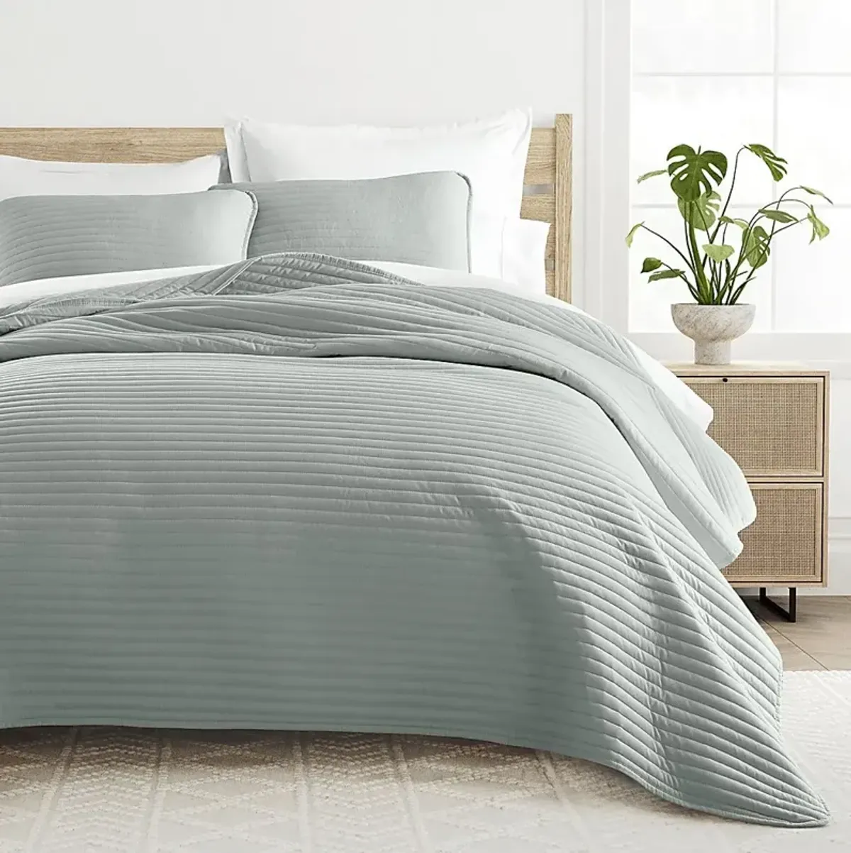 Honeybell Green 2 Pc Twin Quilt Set