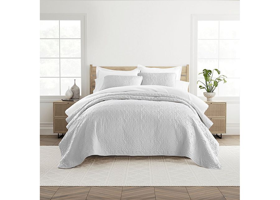 Goldhorn Gray 3 Pc Queen Quilt Set