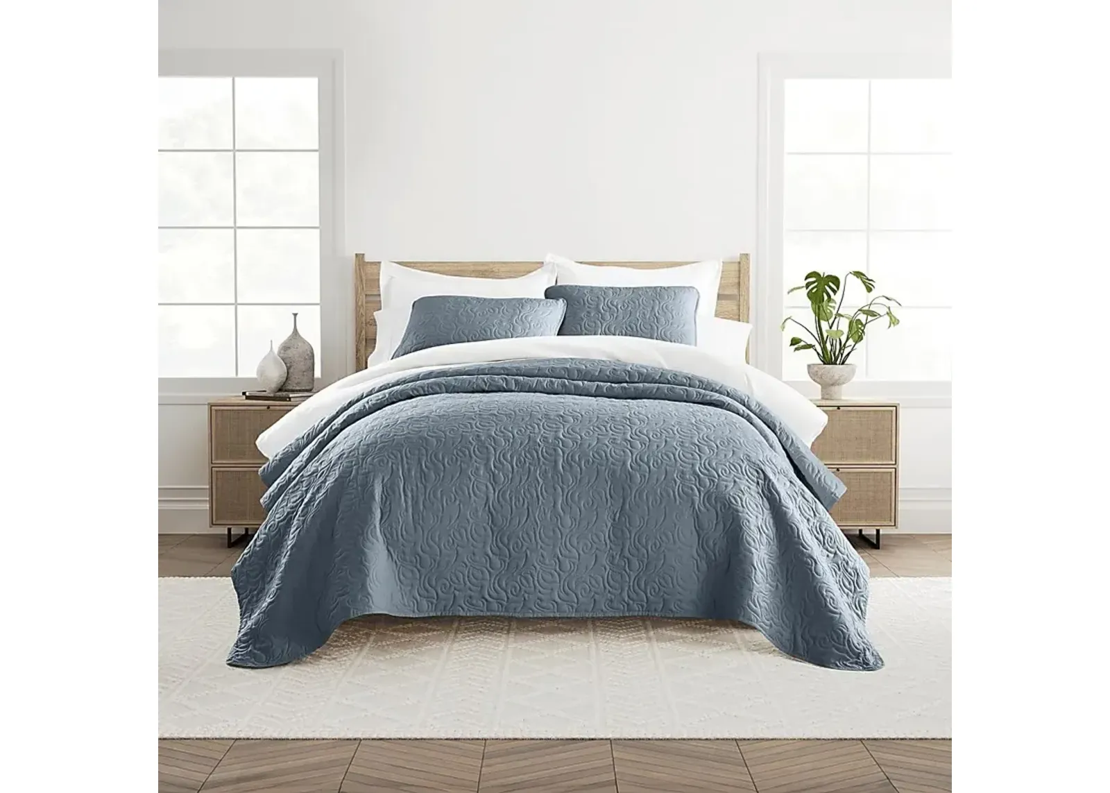 Goldhorn Blue 2 Pc Twin Quilt Set