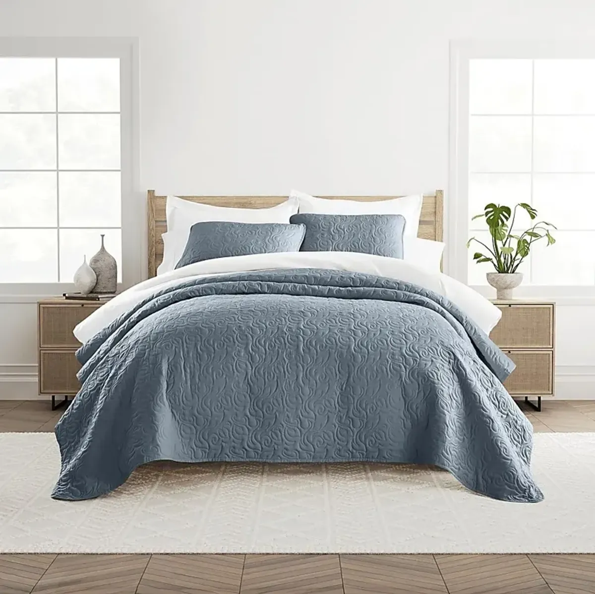 Goldhorn Blue 2 Pc Twin Quilt Set