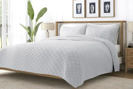 Lulldale Gray 3 Pc King Quilt Set