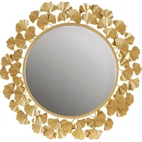Corregidor Gold Round Wall Mirror