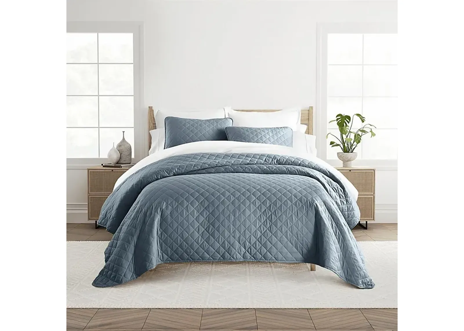 Lulldale Blue 2 Pc Twin Quilt Set