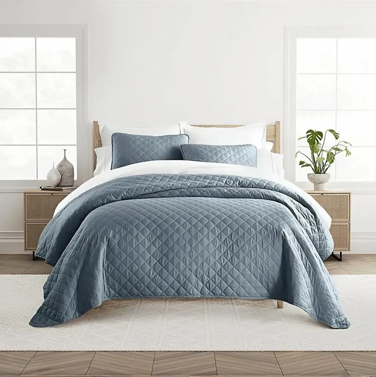 Lulldale Blue 2 Pc Twin Quilt Set