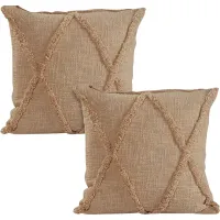 Rosellar Brown Accent Pillow Set of 2