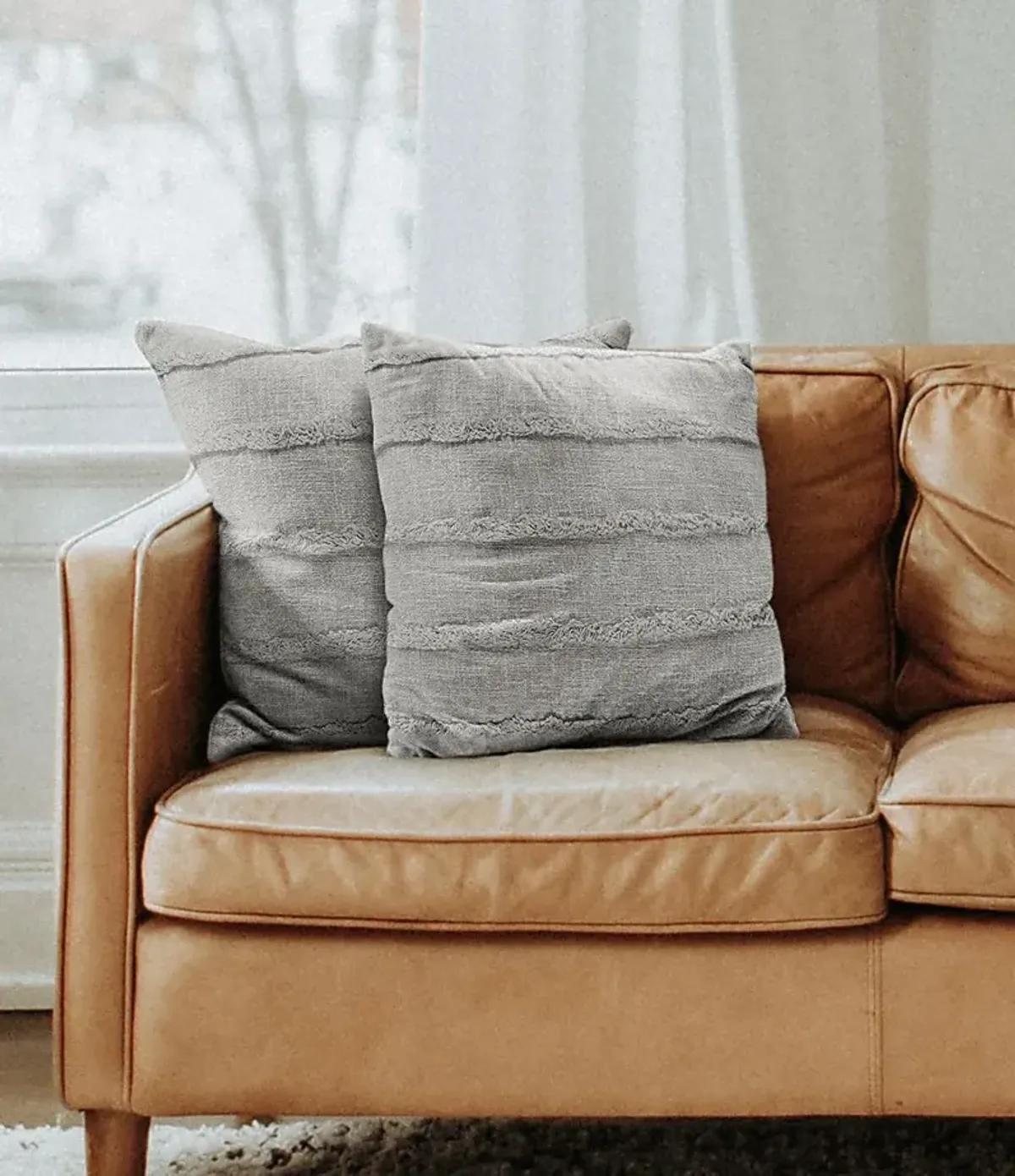 Lorelina Gray Accent Pillow Set of 2