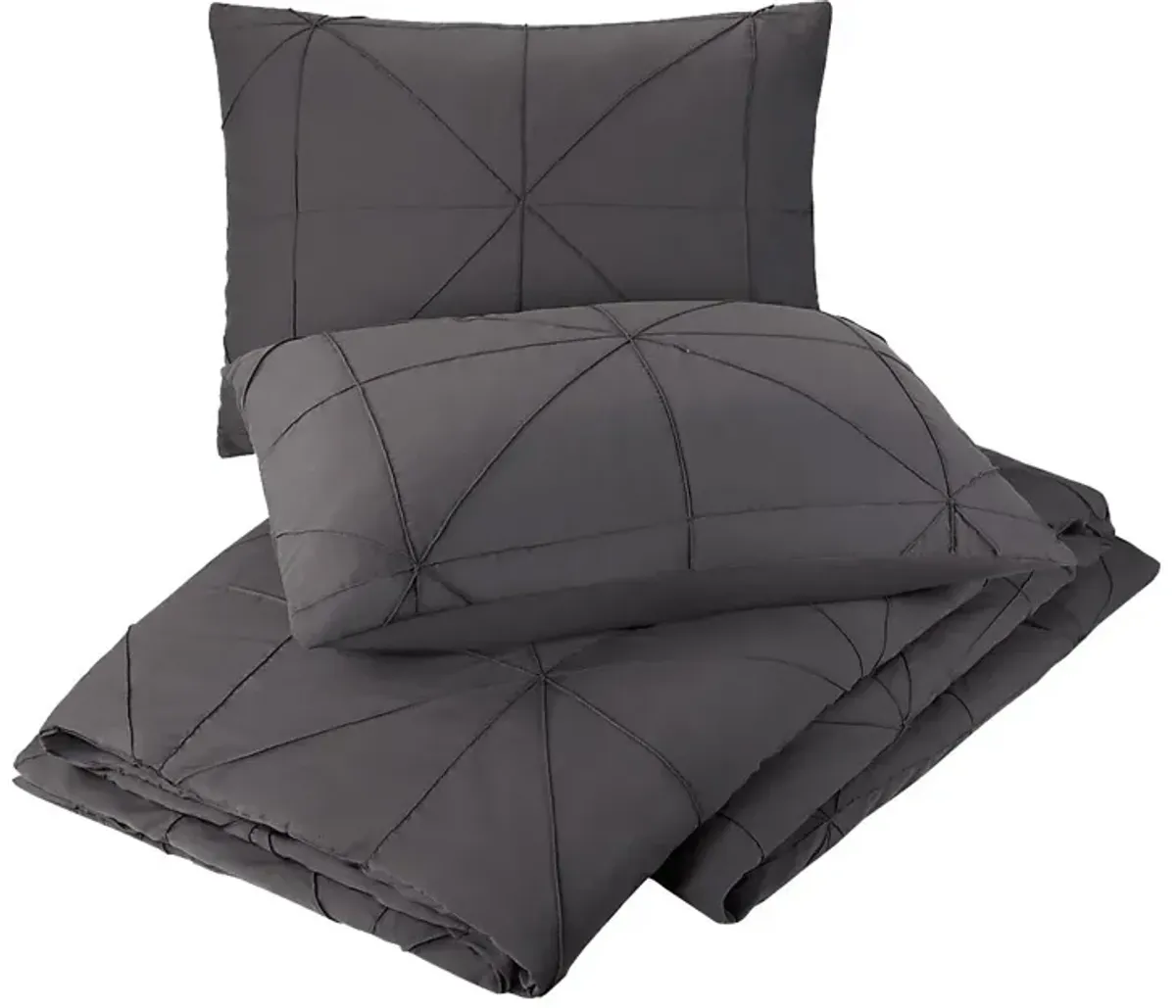 Tennystone Dark Gray Full/Queen 3 Pc Comforter Set