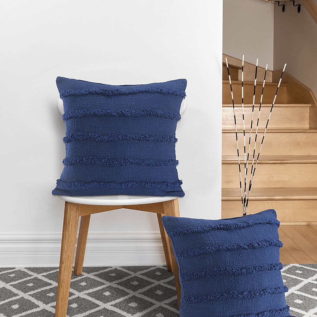 Lorelina Dark Blue Accent Pillow Set of 2