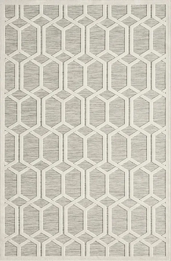 Aneloann Gray 7'9 x 9'9 Rug
