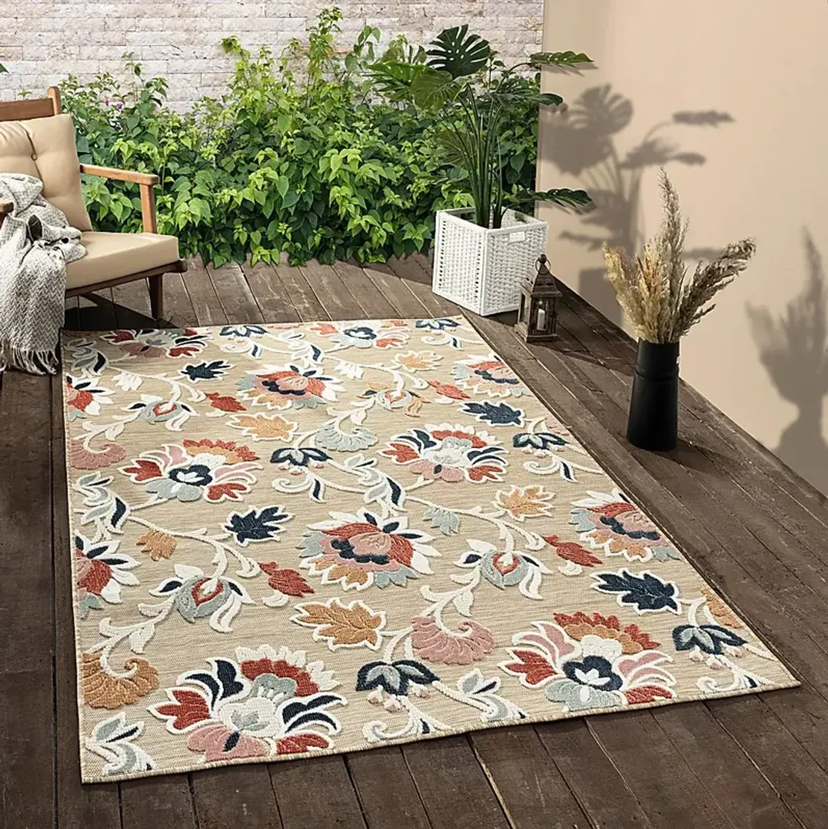 Anailas Beige 5' x 7' Rug