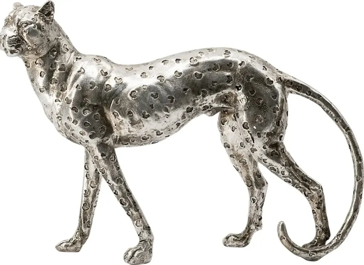 Bartoni Silver Leopard Statue