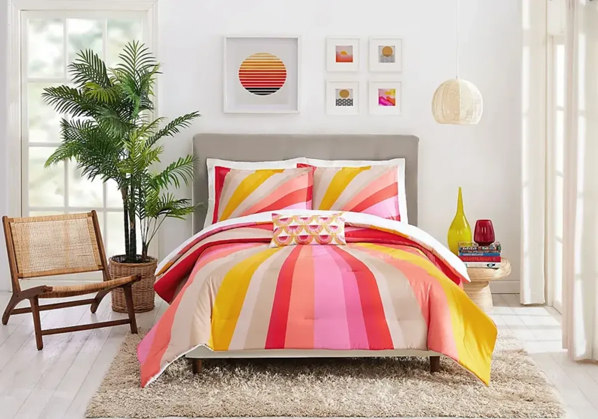 Woodpointe Pink 3 Pc King Duvet Set