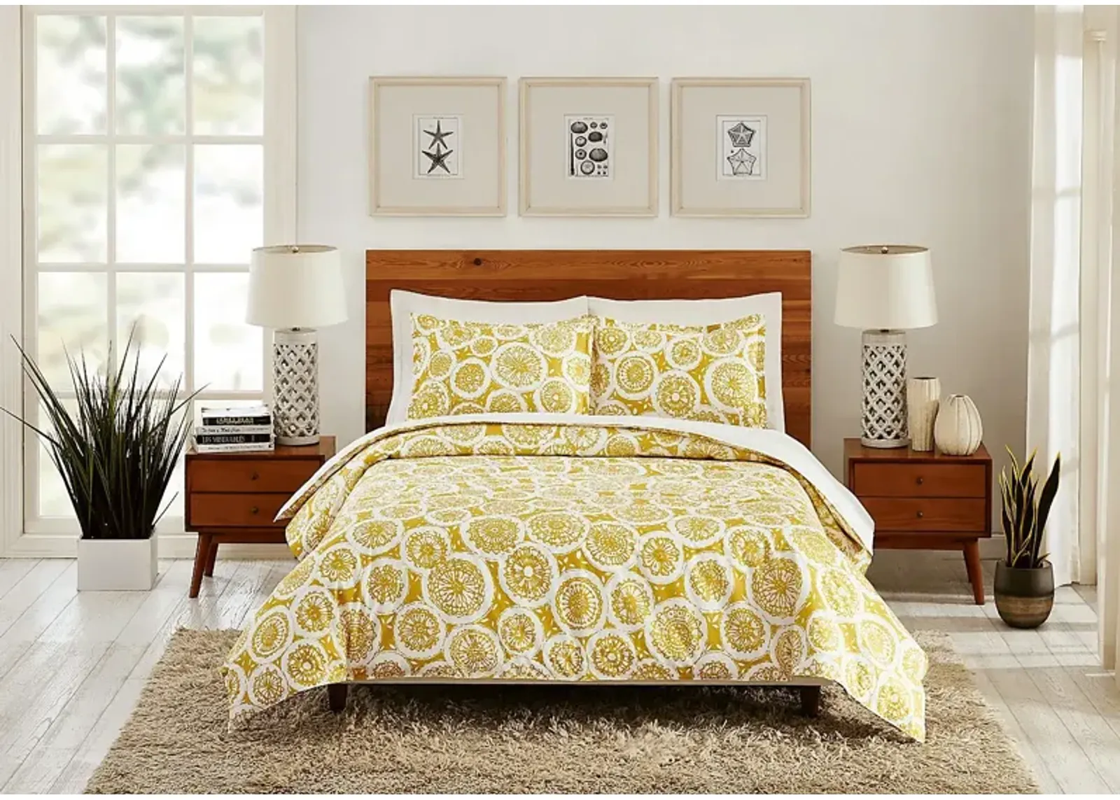 Anandale Yellow 3 Pc King Duvet Set