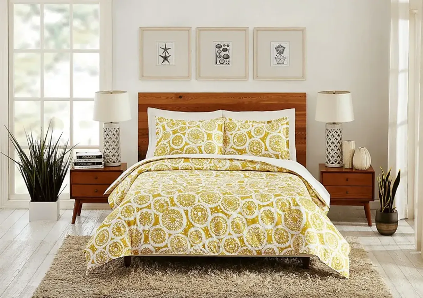 Anandale Yellow 3 Pc King Duvet Set