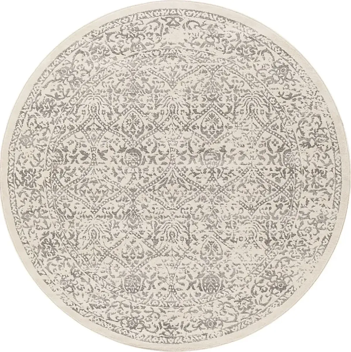 Shinnwood I Off-White 6'7 Round Rug