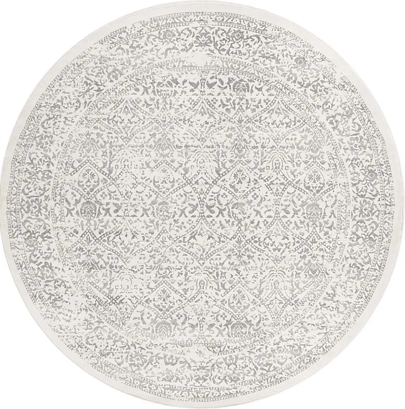 Shinnwood I Off-White 7'10 Round Rug