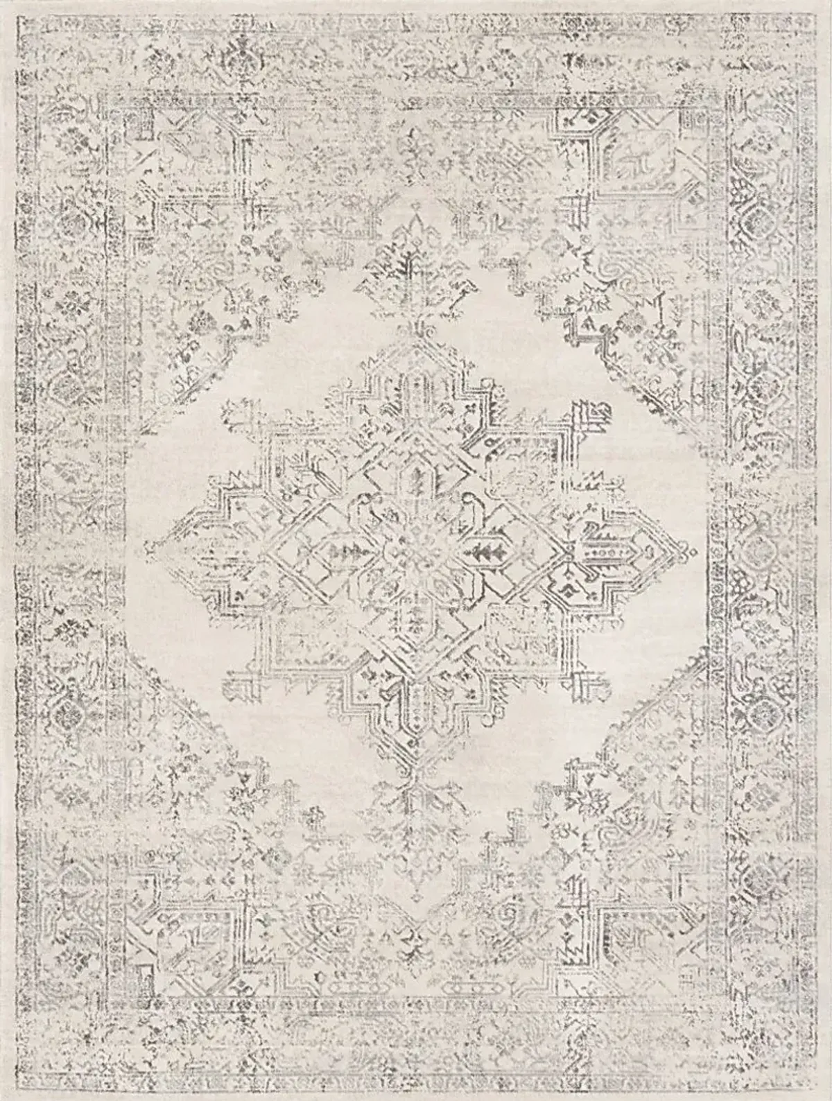 Shinnwood V White 5'3 x 7'1 Rug