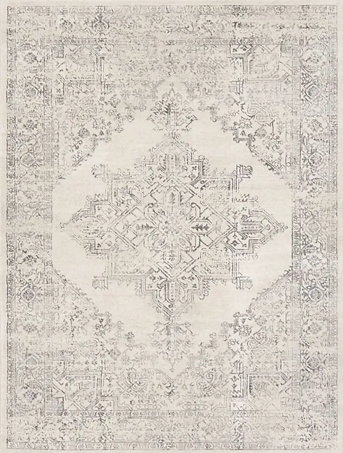 Shinnwood V White 6'7 x 9' Rug