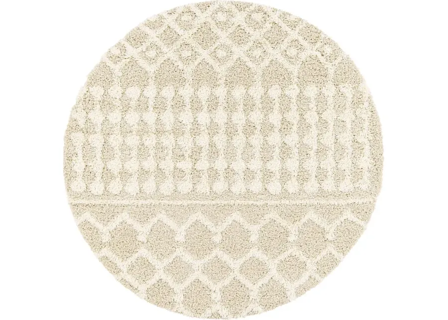 Rehder I Cream 6'7 Round Rug