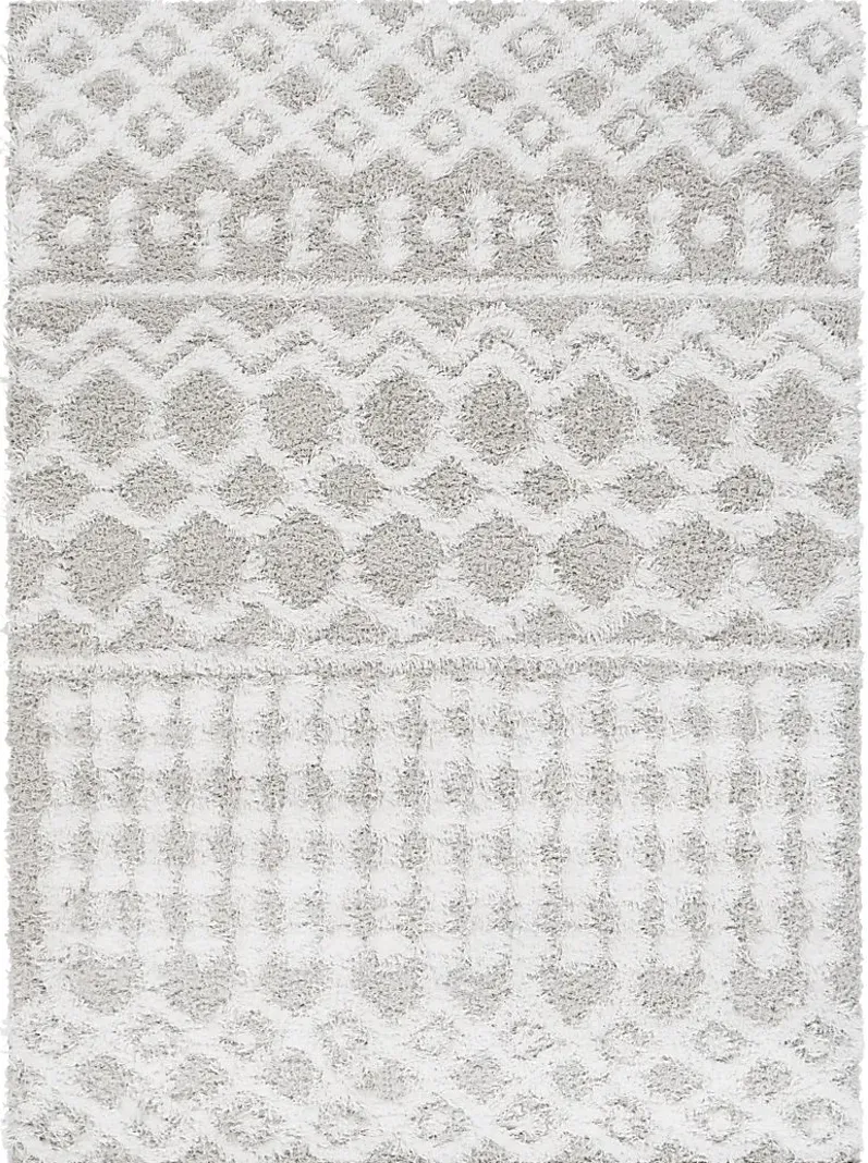 Rehder II White 5'3 x 7'3 Rug